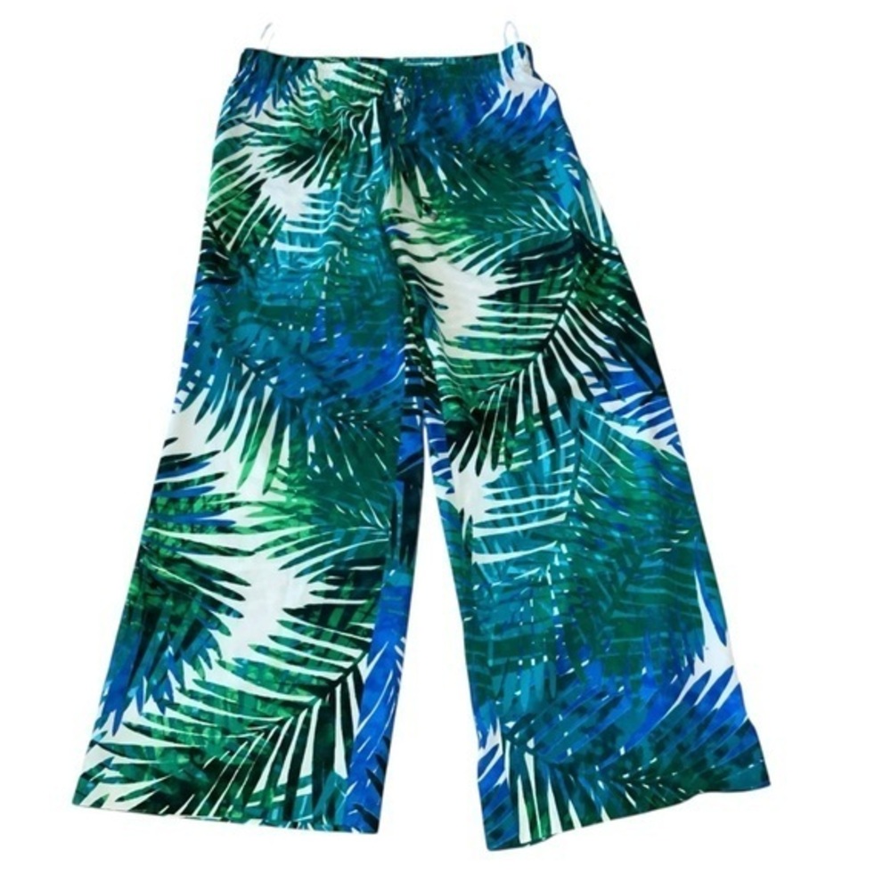 🌴 Calvin Klein Tropical Wide-Leg Pants | Size 10